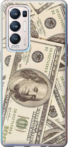 Чехол на Oppo Reno5 Pro Plus Доллары "3016u-2243-17620"