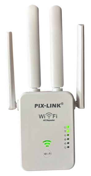 Репитер WiFi Pix Link 2.4GHz усилитель сигнала вай фай ретранслятор расширитель интернета 300 Мбит 4 антенны точка доступа WPS