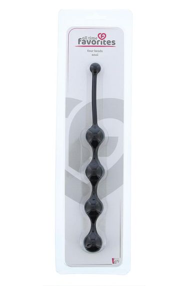 Анальний ланцюжок SEE YOU FOUR BEADS ANAL BLACK, Черный | Зображення 1