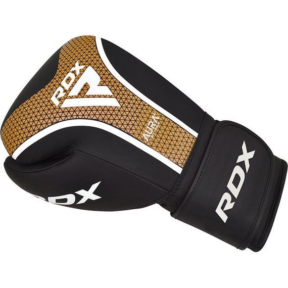 Боксерські рукавиці RDX AURA PLUS T-17 Black Golden 12 унцій (капа в комплекті) | Зображення 3