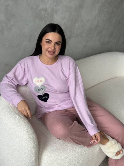 Комфортна та приємна до тіла піжама в розмірі PLUS SIZE | Зображення 2