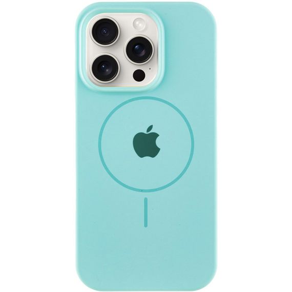 Чохол Silicone Case Full Protective (AA) with MagSafe для Apple iPhone 16 Pro Max (6.9") Бірюзовий / Light Turquoise