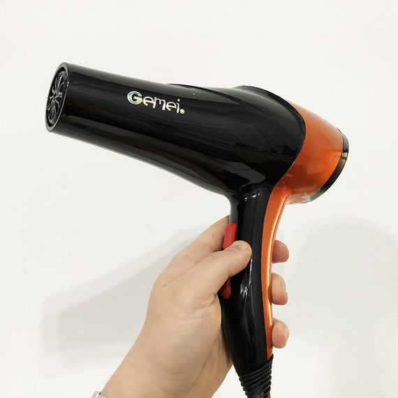 Фен GEMEI GM-1766 2.6кВт АС, фен для головы, женский фен для волос, фен сушка. Цвет: оранжевый | Зображення 6