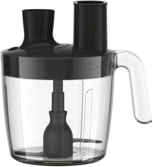 Блендер Tefal  заглибний Quickchef+, 1000Вт, 4в1, чаша-800мл, чопер-500мл, кухонний комбайн 5в1, турборежим, сіро-чорний (HB67G830) | Зображення 4