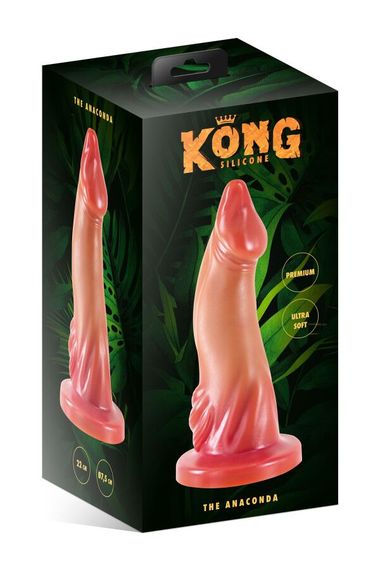 Фентезійний фалоімітатор Kong Silicone The Anaconda, довжина 23 см, діаметр 5,5 см | Зображення 1