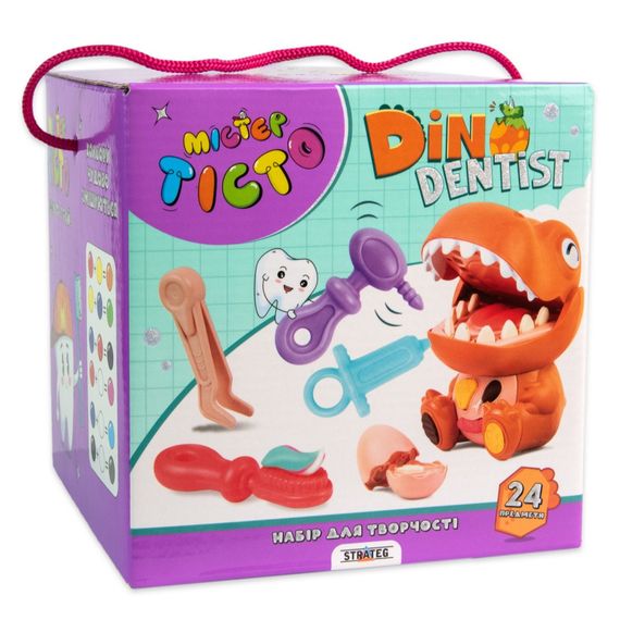 Дитячий набір для творчості "Містер тісто Dino Dentist" 41020, 24 предмети | Зображення 1