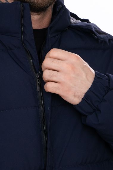 Стьобана демісезонна чоловіча куртка з капюшоном Носи своє 50 Темно-синій (p-18177-214982) | Зображення 2