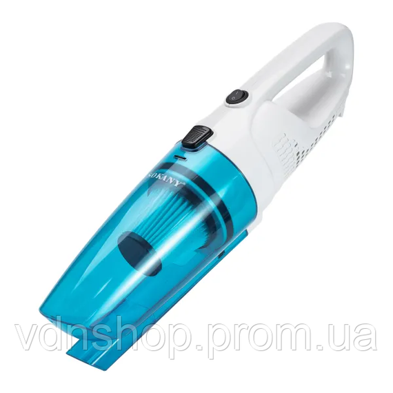 Пилосос вертикальний ручний для дому 900 Вт циклонний для сухого прибирання 1.2 л Блакитний SK-13013 | Зображення 2