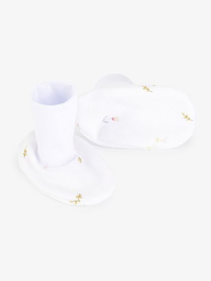 Пінетки для немовлят на манжеті Field flowers 915310 0-3 місяці Білий shop (4821184754451) | Зображення 2