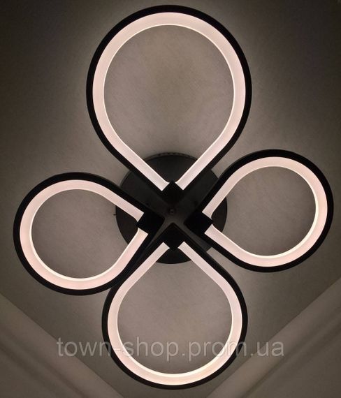 Светодиодная потолочная LED люстра 2288/2+2-bk Черный 13х57х73 см. | Зображення 2