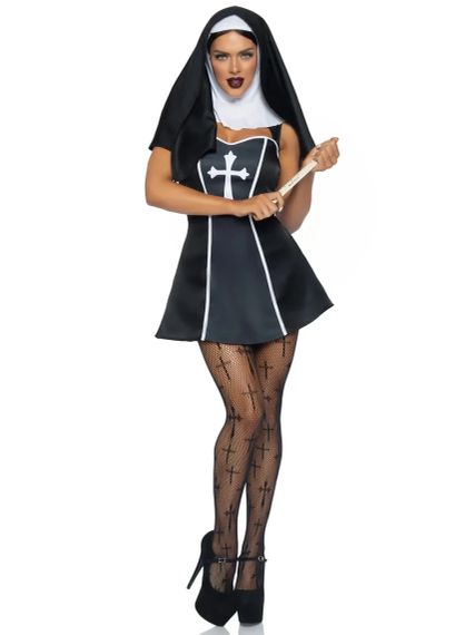 Костюм черниці Leg Avenue, М, Naughty Nun 2 предмети, чорний sexstyle | Зображення 4