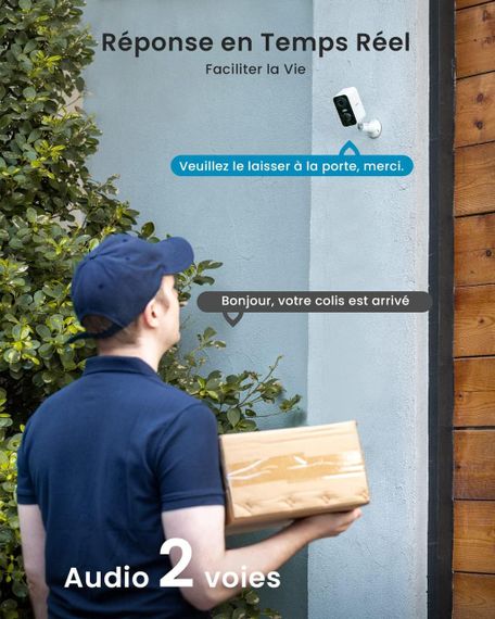 Камера відеоспостереження бездротова Wi-Fi з акумулятором для вулиці та дому IP65 з виявленням руху, двостороннім звуком, ieGeek | Зображення 5