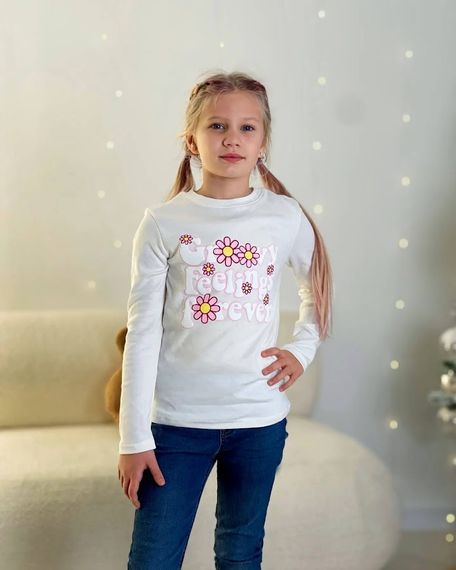 Джемпер для дівчинки Носи своє 116 Білий (p-5940-119243) | Зображення 3