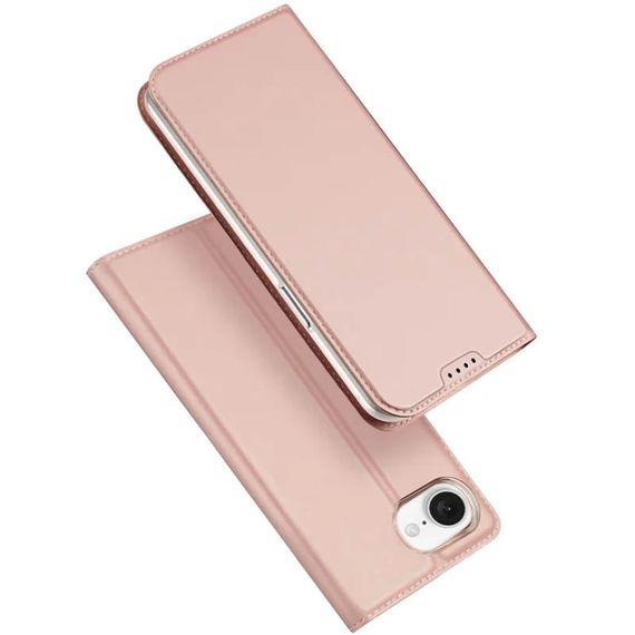 Чохол-книжка Dux Ducis з кишенею для візиток для Apple iPhone 16e (6.1") Rose Gold