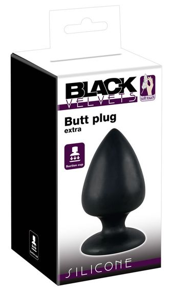 Анальна пробка - Black Velvets Butt Plug Extra Sex Aura