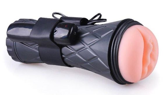Вагіна - мастурбатор із вібрацією Boss Series: Vibrating Vagina cyber skin - Latarka, BS6000025 Sex Aura | Зображення 4