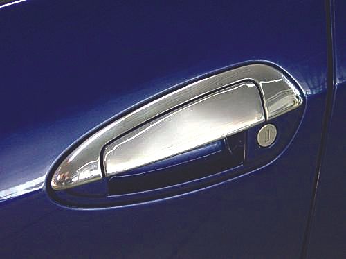 Накладки на дверні ручки з верхньою частиною (4 дверні., Нерж) Carmos - Турецька сталь для Fiat Punto Grande/EVO 2006-2018 рр