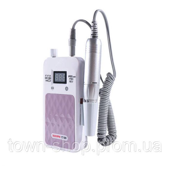 Портативный Фрезер для ногтей Nail Drill YT-928 аккумуляторный с индикатором заряда на 35 000 оборотов. Цвет: | Зображення 2