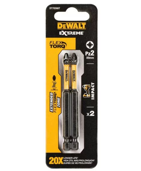 Набір біт DeWalt IMPACT TORSION ударні Pozidriv (DT70566T)