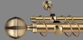 Карниз для штор двухрядный металлический 25 мм, Калисто Антик