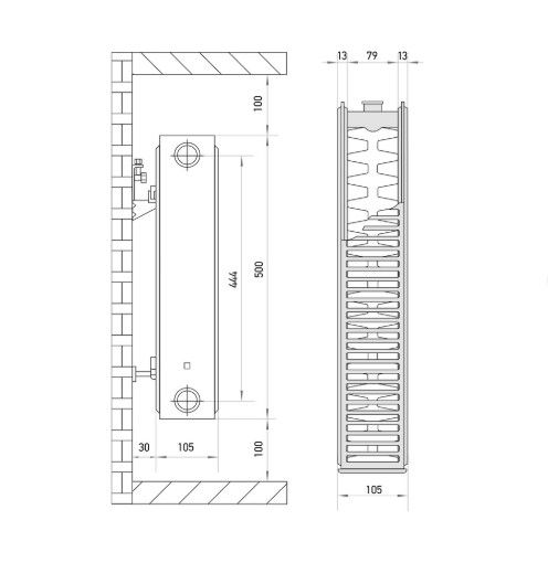 Радіатор сталевий Europroduct 22х500х400 бокове підключення (EP4445) | Зображення 1