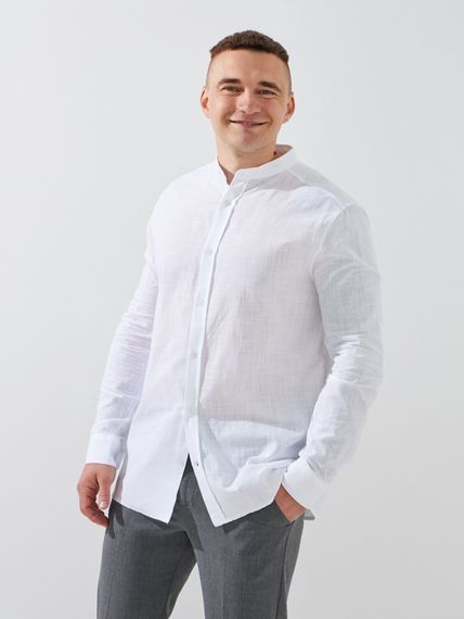 Сорочка однотонна чоловіча GENUA G01218-0010 S Білий shop (2000999520594)
