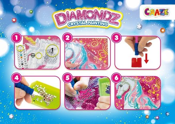 Набір для створення картини Craze Diamondz Єдиноріг зі стразами | Зображення 4