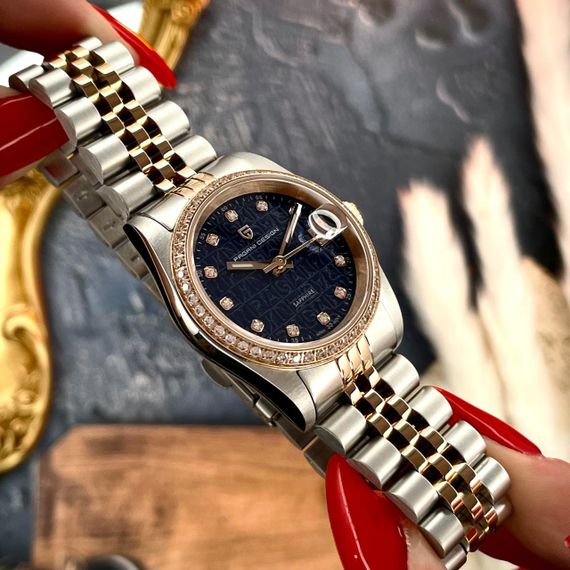 Жіночий годинник Pagani Design PD-1794L Silver-Rose Gold-Blue | Зображення 1