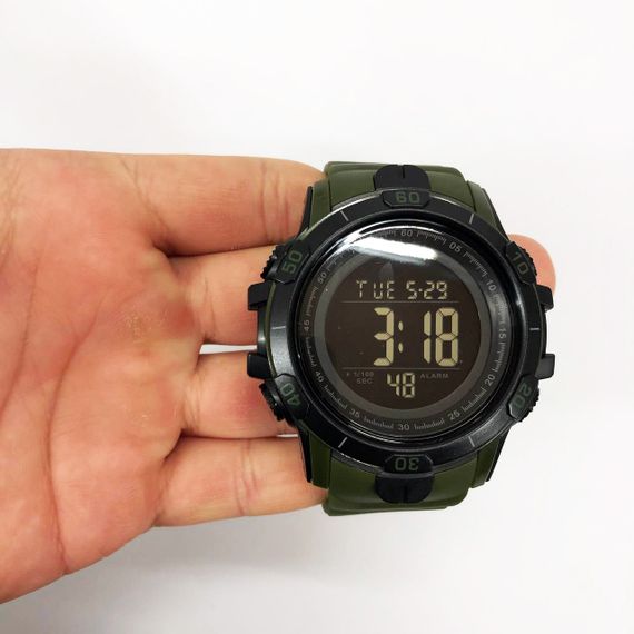 Годинник наручний чоловічий SKMEI 1475AG ARMY GREEN, брендовий чоловічий годинник, годинник для чоловіка. Колір: зелений | Зображення 8
