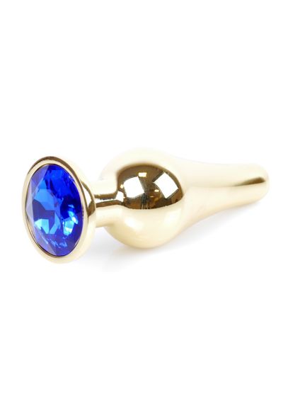 Анальна пробка - Jewellery Gold Long Plug Dark Blue | Зображення 1