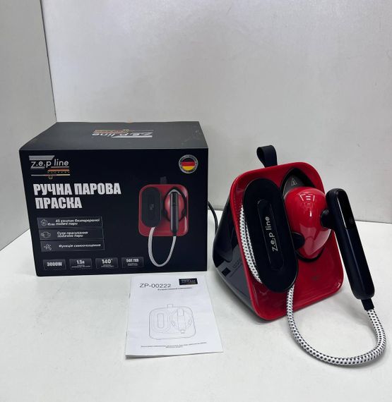 Ручна парова праска 3000Вт Zepline ZP-00222 (Червоний) | Зображення 9