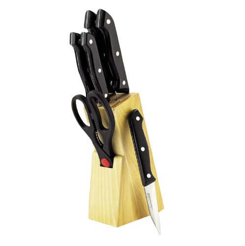 Набір ножів Basic 6 предметів на підставці пластикові ручки MR-1400 Maestro