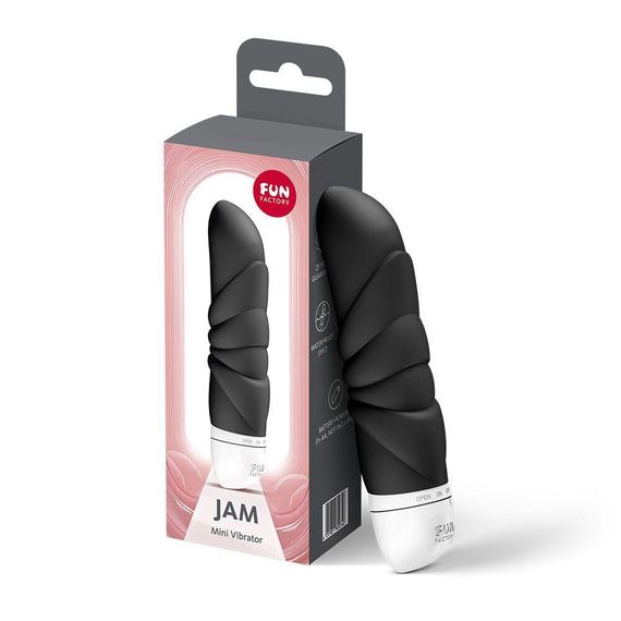 Мини-вибратор Fun Factory JAM Black, подходит для клитора, рельефный Sex Aura | Зображення 2