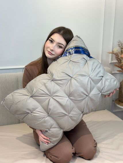 Подушка тесто из из полиефирного волокна Hotel pillow 19535 50х70 см серая | Зображення 8
