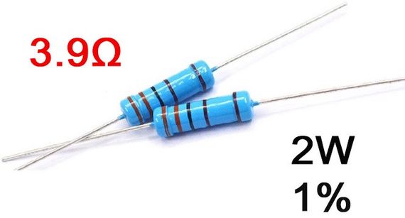 Резистор постоянный 2W 3,9Ом ( 3,9Ω ) 1% металлооксидн | Зображення 3