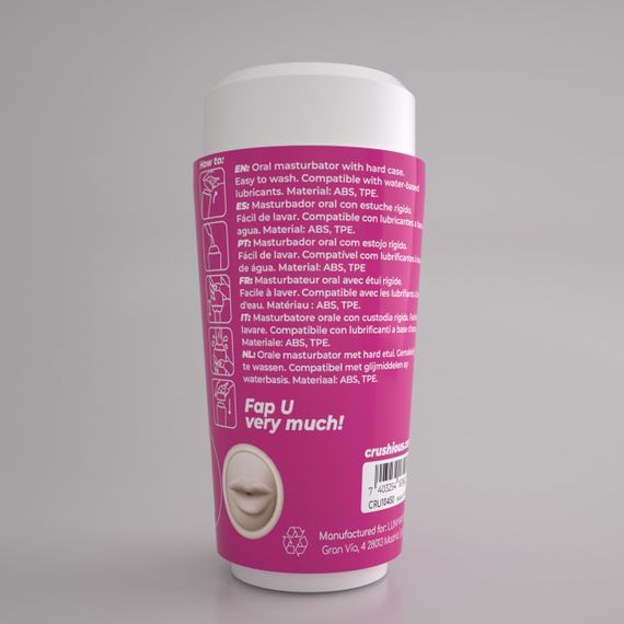 Портативний мастурбатор рот CRUSHIOUS FAPPUCINO у вигляді стаканчика кави, з кришкою Sex Aura | Зображення 2