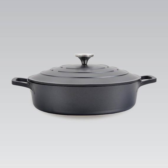 Каструля Maestro Shallow MR-4528-S, 4 л, 28 см, алюмінієва з кришкою та антипригарним покриттям
