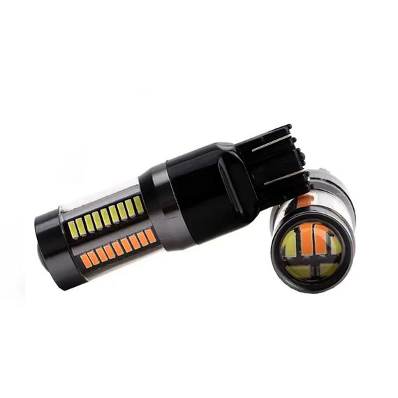 Автолампа Terra W21/5W / 7443, цоколь W3x16q, 4014x66smd, белый и желтый, 12V