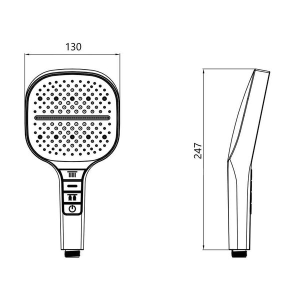 Лійка для ручного душу Qtap Rucni 130x130 мм QTRUC125CRM45956 Chrome | Зображення 1
