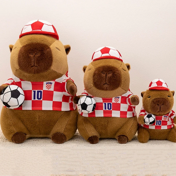 М'яка іграшка Капібара футболіст 35 см, затишна та комфортна іграшка для шанувальників футболу | Зображення 8