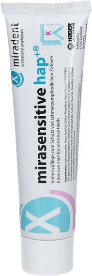Зубна паста для чутливих зубів Miradent Mirasensitive hap+ (50мл)