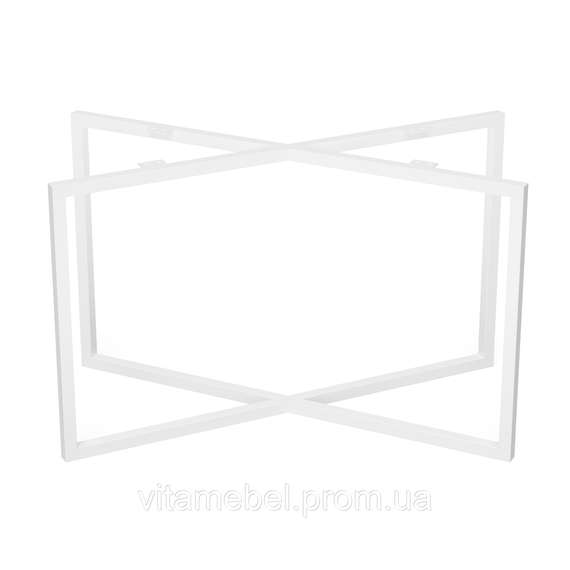 Каркас для журнального столу з металу 700×350mm, H=450mm Білий | Зображення 1