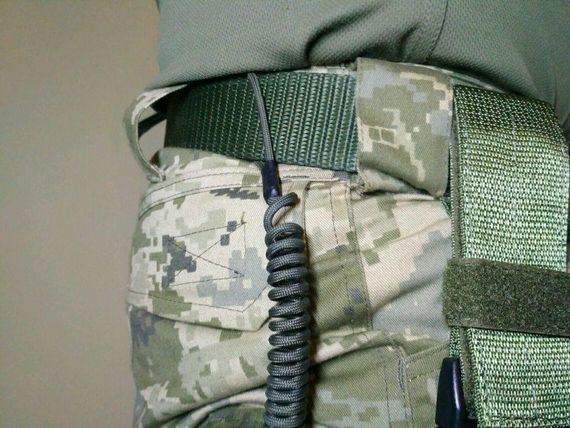 Шнур тренчик страхувальний кручений коротка Петля-карабін (паракорд, олива), 987 MAS MAS | Зображення 2