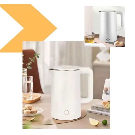 Електрочайник Domotec MS-5028 2000 Вт для кухні Чорний/Білий (47553-5028_347) | Зображення 1