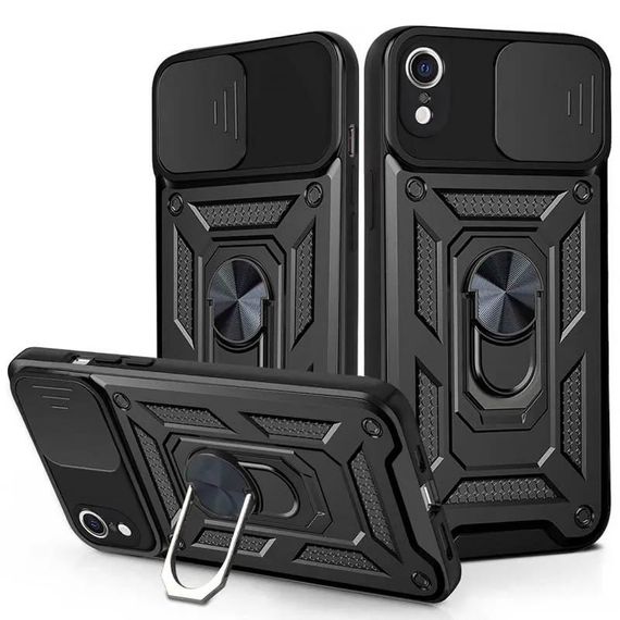 Чохол Ummi Camshield Serge Ring для Apple iPhone XR (6.1") Чорний