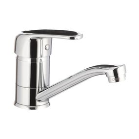 Смеситель для умывальника CRON MAGIC 004 черная ручка (CR0107)