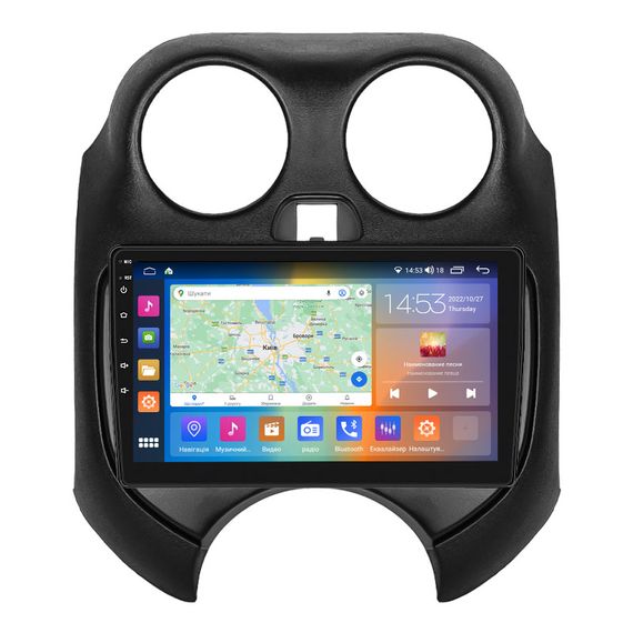 Штатна магнітола 9" Lesko для Nissan Micra IV (K13) 2010-2013 4/64Gb CarPlay 4G Wi-Fi GPS Prime 8 ядер Ниссан