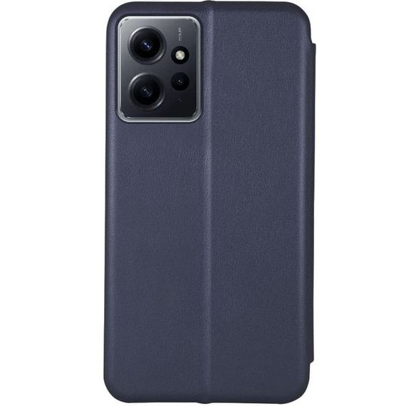 Шкіряний чохол (книжка) Classy для Xiaomi Redmi Note 12 4G Слот для візитки, Темно-синій | Зображення 1