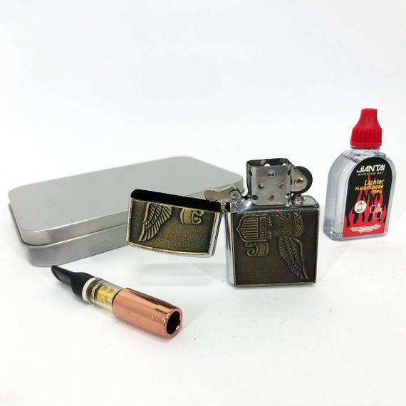 Запальничка бензинова щаслива N6, Запальнички подарунки для чоловіків, Запальничка для куріння ZT-47 | Зображення 3