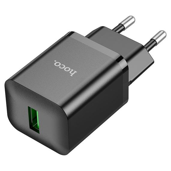 СЗУ HOCO N26, 1xUSB, QC3.0, Black | Зображення 1